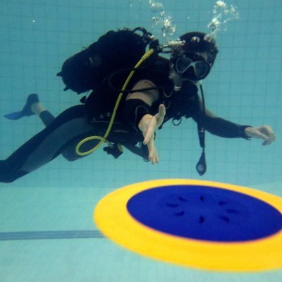 Underwater games in the pool