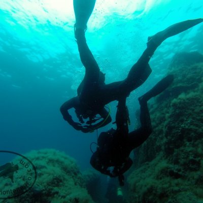 Diving in caves. Montenegro